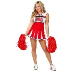 Charades Halloween Team U.S.A Cheerleader Women's Costume