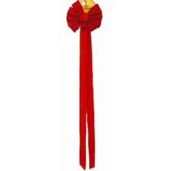 Country Silk Long Tail Red Bow
