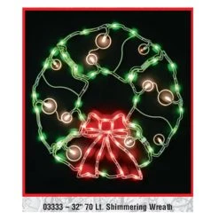 LB International 32" Shimmering Wreath Christmas