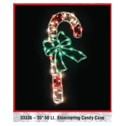 LB International 35" Shimmering Candy Cane Christmas