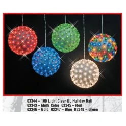 LB International 100 Light Holiday Ball Christmas