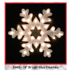 LB International Christmas 18" Glaze Snowflake