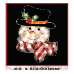 LB International 18" Glaze Snowman