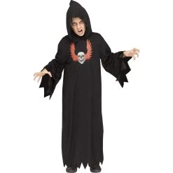 Fun World Halloween Black Ghoul Robe Boy's Robe