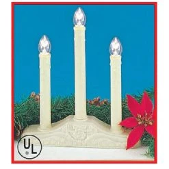 LB International Christmas 3 Light Electric Candolier