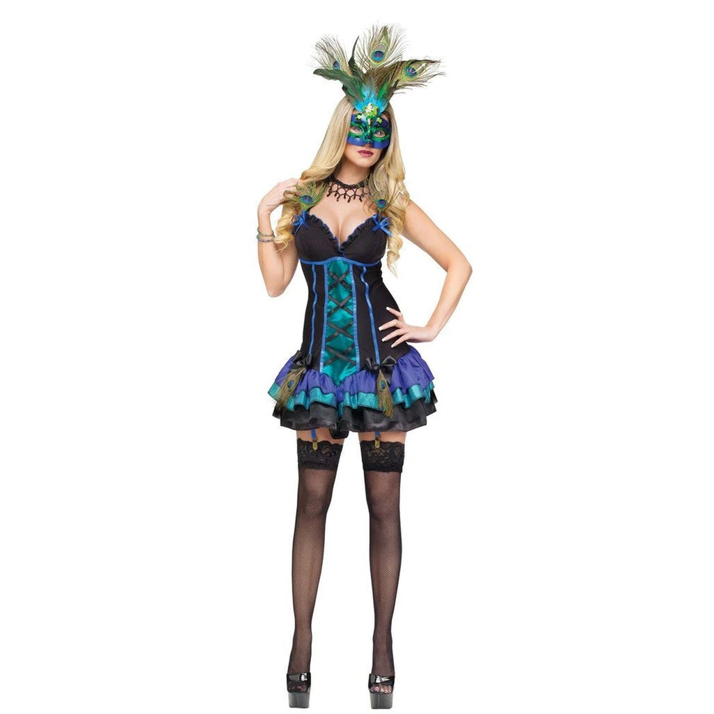 Fun World Midnight Peacock Women's Costume Halloween 3 Fun World Midnight Peacock Women's Costume Halloween