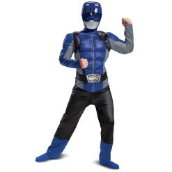 Disguise Halloween Blue Power Ranger Beast Boy's Costume