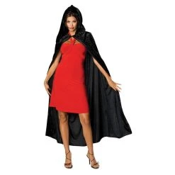 Rubies Black Velvet Hooded Cape
