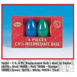 LB International C9 Replacement Bulbs - 4 Pack Christmas