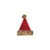 Sterling Christmas Santa Hat W/ Leopard Print