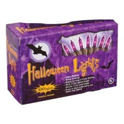 Gerson Halloween Light Set - 100 Orange Bulb Light Set