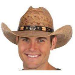 Jacobson Halloween Braided Straw Cowboy Hat