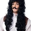 Franco Captain Hook Wig And Mustache Halloween
