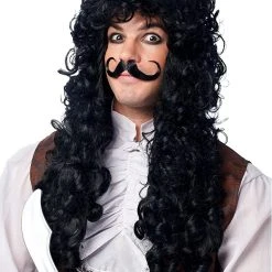 Franco Captain Hook Wig And Mustache Halloween