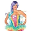 Leg Avenue Rainbow Sequin Corset Halloween