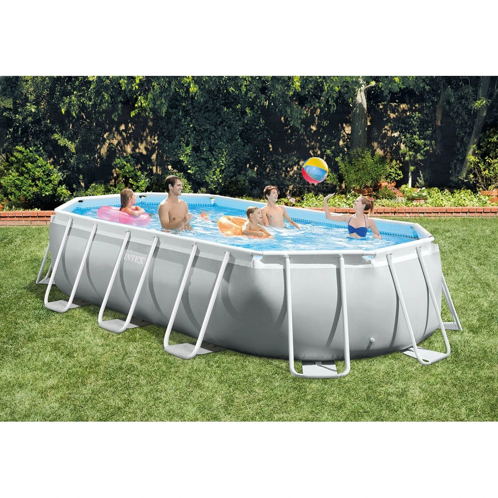 Intex 16' X 6' X 9' X 48" Oval Prism Pool 3 Intex 16' X 6' X 9' X 48" Oval Prism Pool