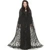 Underwraps Velvet & Skull Mesh Cape
