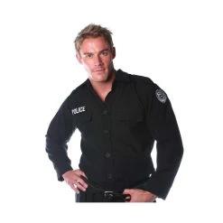 Underwraps Halloween Police Shirt Men's Costume