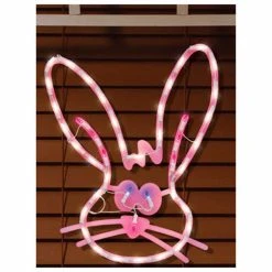 Impact Plastics 17" Pink Easter Bunny Head Window Frame