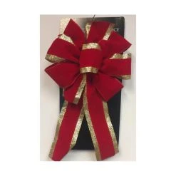 Arett 17" X 8" Red Velvet Deluxe Wired Bow Christmas