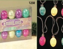 Gerson Easter Pearlized Egg 10 Light Set