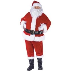 Fun World Santa Suit-Velour Christmas