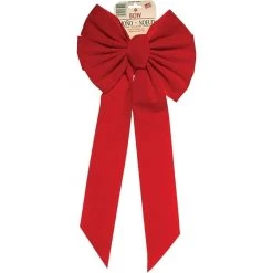 Arett Christmas 22"x10" Red Velvet Deluxe Wired Bow