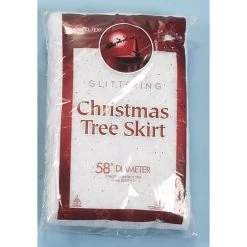 LB International Christmas 58" Glittered Tree Skirt