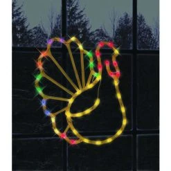 Impact Plastics Lighted Window Frame-Turkey Halloween