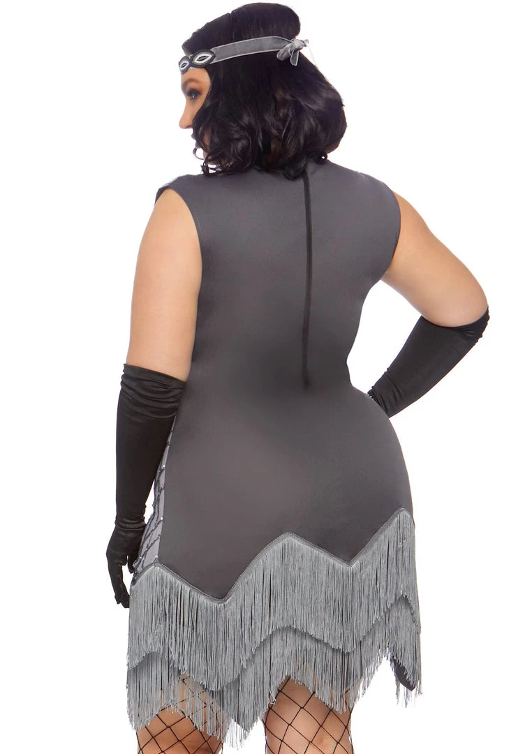 Leg Avenue Halloween Roaring Roxy Flapper Plus Size Costume 4 Leg Avenue Halloween Roaring Roxy Flapper Plus Size Costume
