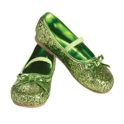 Rubies Green Glitter Girl's Shoes Halloween