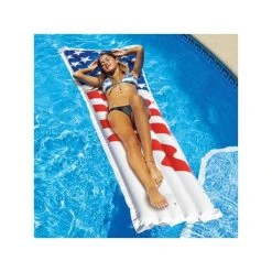Swimline Pool And Patio 78" Inflatable American Flag Swimming Pool Mattress