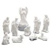 Burton & Burton 10 Pc Nativity White Porcelain Figurine Set