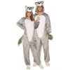 Forum Novelty Halloween Grey Wolf Onesie Unisex Costume