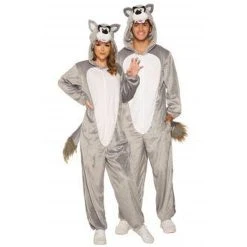 Forum Novelty Halloween Grey Wolf Onesie Unisex Costume