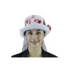 K.B.W. Halloween White Top Hat W/Blood Splatter & Veil
