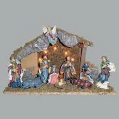 Kurt Adler 11 Pc Nativity Set W/ Stable