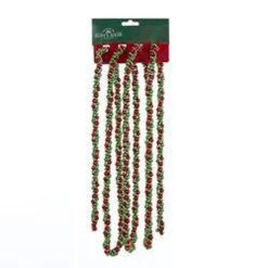 Kurt Adler 9' Twisted Bead Garland Christmas