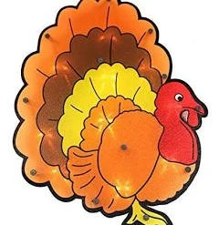 Impact Plastics Lighted Shimmering Window Frame-Turkey Halloween