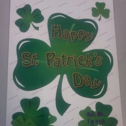 Impact Plastics Happy St. Patrick's Day Window Cling