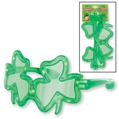 DM Merchandising St. Patrick's Day Flashing Shamrock Glasses