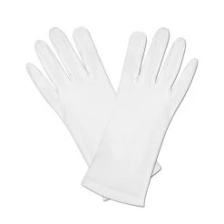 Beistle White/Black Short Gloves Halloween